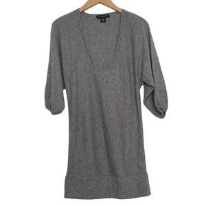 Banana Republic Gray 100% Cashmere Knitted Half Sleeve Tunic Sweater Dress Sm
